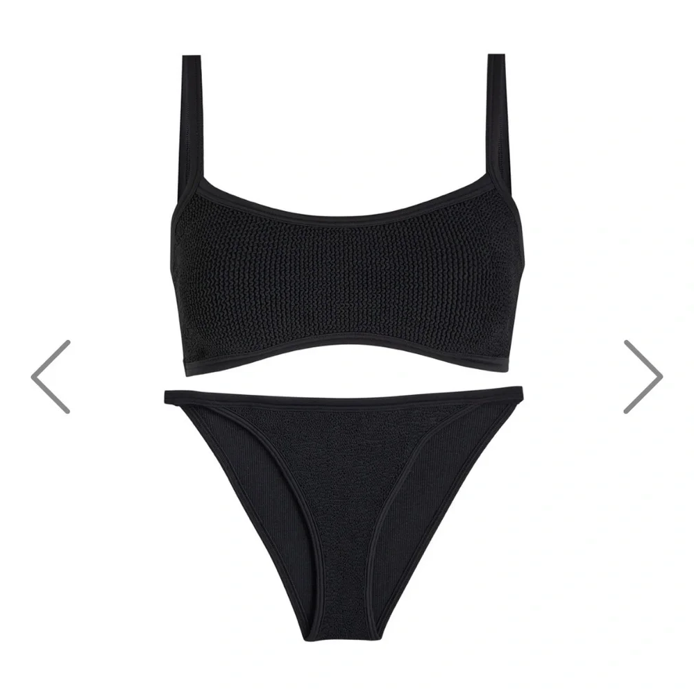 NWT Hunza G Tyler Bikini Set in Black Swimsuit Revolve